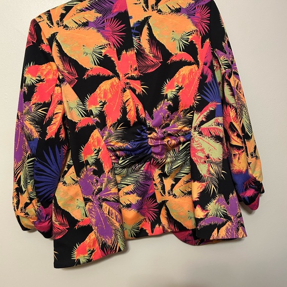 Midnight Velvet Multicolor Tropical Blazer - Picture 3 of 3
